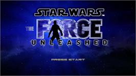 Title screen of Star Wars - The Force Unleashed on the Microsoft Xbox 360.