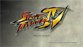 Title screen of Street Fighter 4 on the Microsoft Xbox 360.