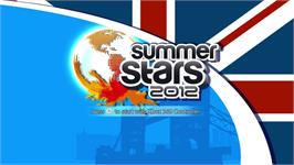 Title screen of Summer Stars 2012 on the Microsoft Xbox 360.