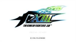 Title screen of THE KING OF FIGHTERS XIII on the Microsoft Xbox 360.