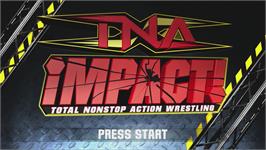 Title screen of TNA iMPACT! on the Microsoft Xbox 360.