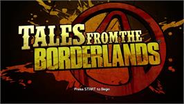 Title screen of Tales From The Borderlands on the Microsoft Xbox 360.