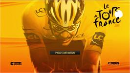 Title screen of Tour De France, Le on the Microsoft Xbox 360.