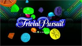 Title screen of Trivial Pursuit on the Microsoft Xbox 360.