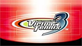 Title screen of Virtua Tennis 3 on the Microsoft Xbox 360.