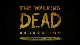 Title screen of Walking Dead - Saison 2, The on the Microsoft Xbox 360.