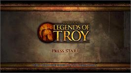Title screen of Warriors - Legends Of Troy on the Microsoft Xbox 360.