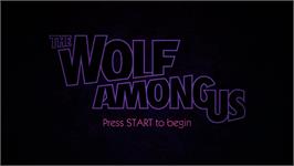 Title screen of Wolf Among Us, The on the Microsoft Xbox 360.