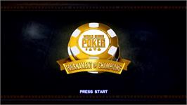 Title screen of World Series Of Poker - Tournament Of Champions 2007 Edition on the Microsoft Xbox 360.
