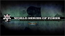 Title screen of World Series Of Poker 2008 - Battle For The Bracelets on the Microsoft Xbox 360.