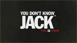 Title screen of You Don't Know Jack on the Microsoft Xbox 360.
