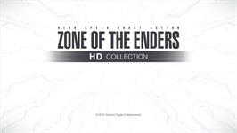 Title screen of Zone Of The Enders Hd Collection on the Microsoft Xbox 360.