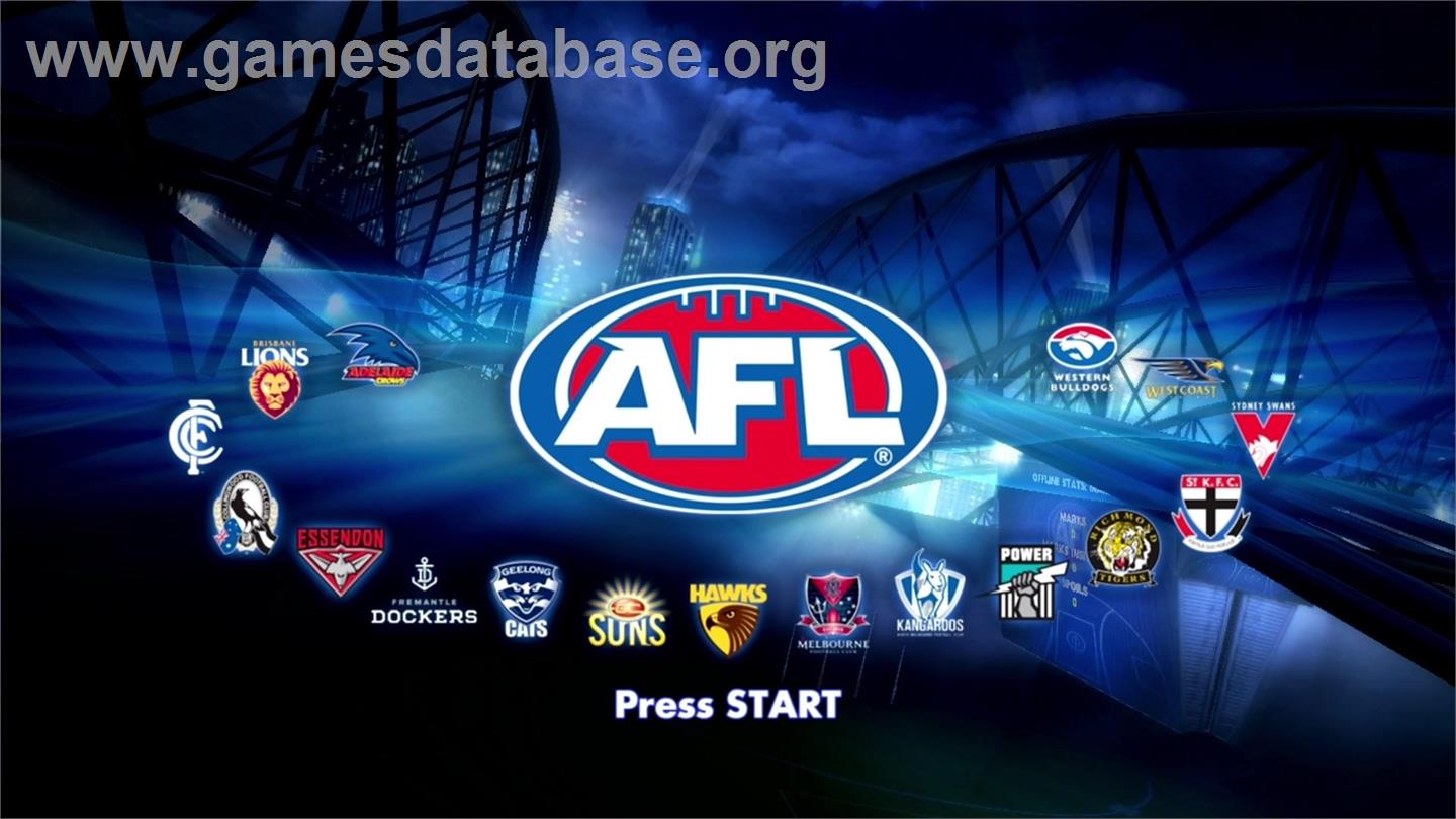 AFL Live - Microsoft Xbox 360 - Artwork - Title Screen