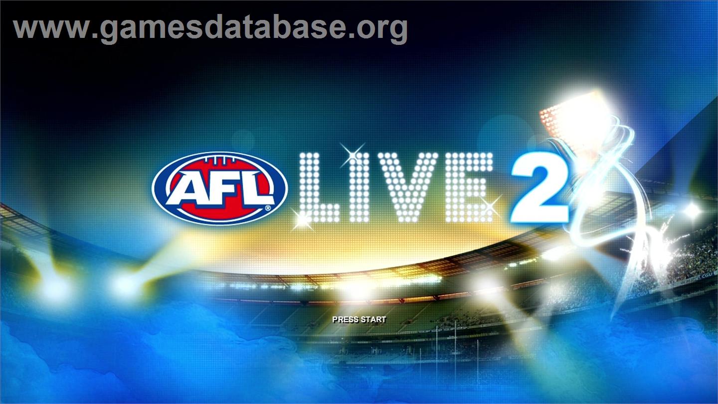 AFL Live 2 - Microsoft Xbox 360 - Artwork - Title Screen