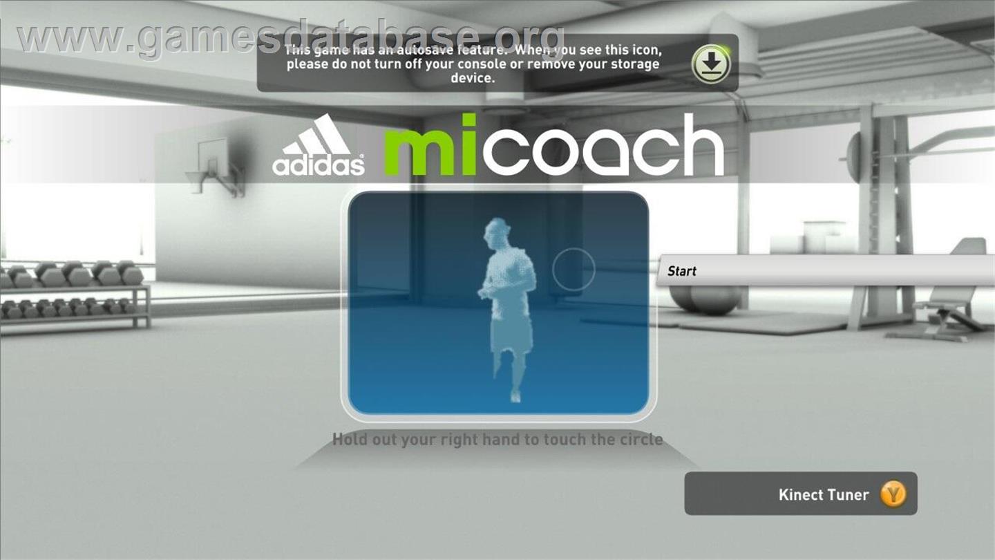 Adidas Micoach - Microsoft Xbox 360 - Artwork - Title Screen
