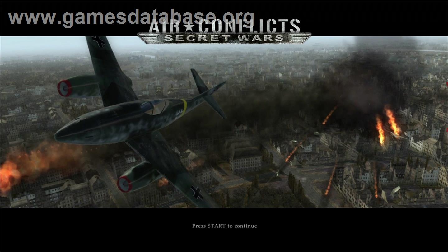 Air Conflicts: Secret Wars - Microsoft Xbox 360 - Artwork - Title Screen