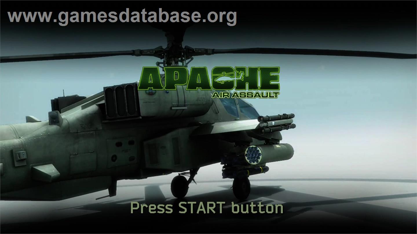 Apache: Air Assault - Microsoft Xbox 360 - Artwork - Title Screen
