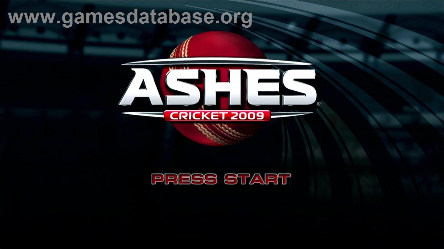 Ashes Cricket 2009 - Microsoft Xbox 360 - Artwork - Title Screen