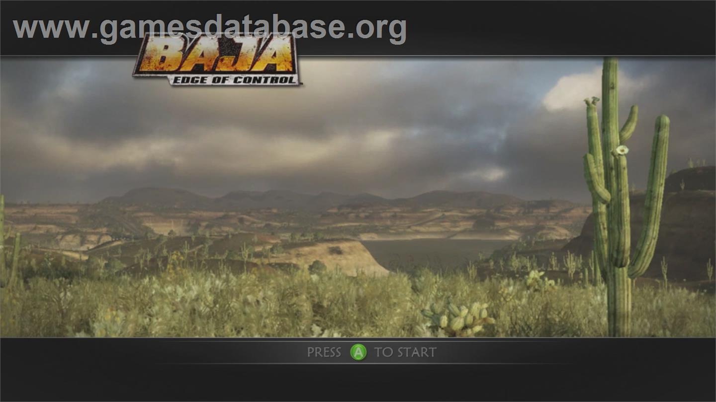 BAJA: Edge of Control - Microsoft Xbox 360 - Artwork - Title Screen