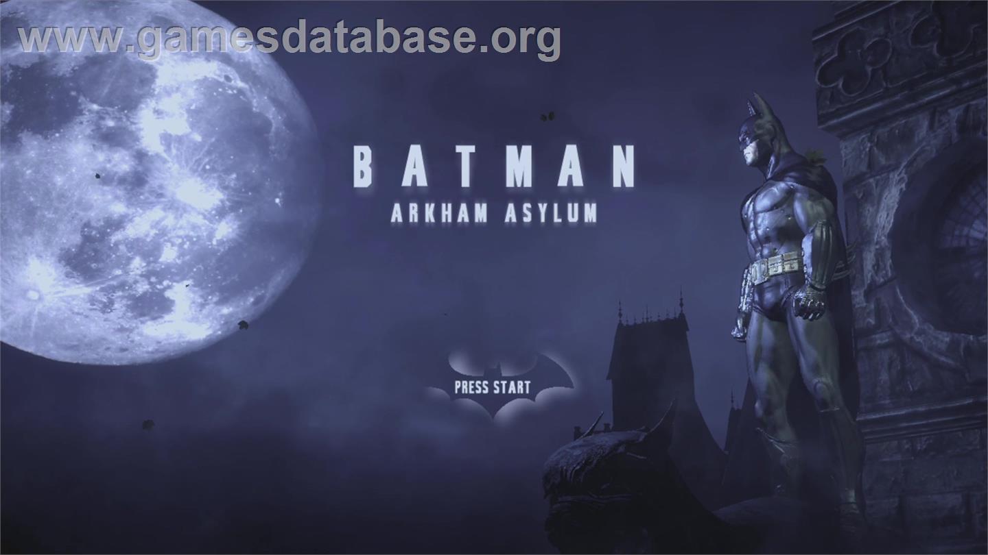 Batman: Arkham Asylum - Microsoft Xbox 360 - Artwork - Title Screen