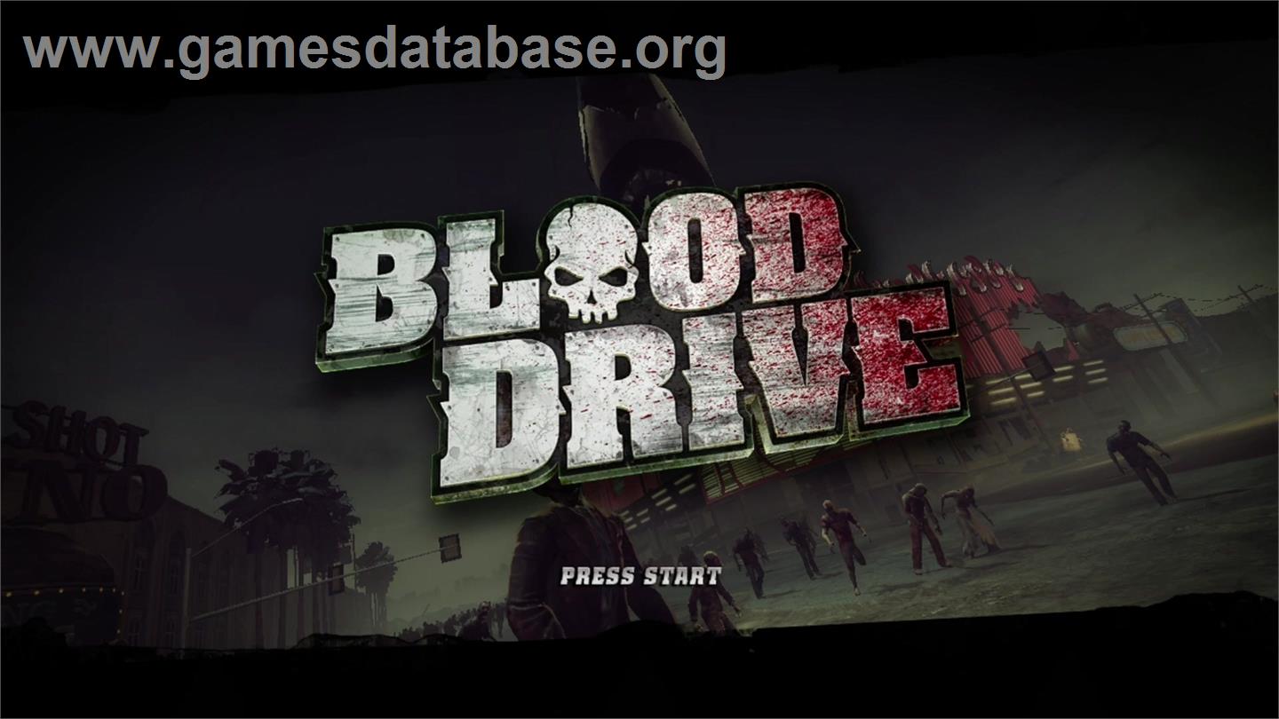 Blood Drive - Microsoft Xbox 360 - Artwork - Title Screen