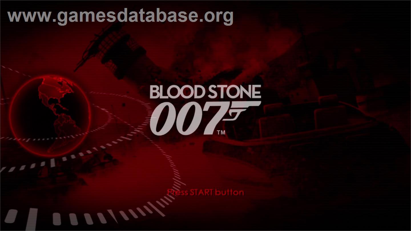 Blood Stone 007 - Microsoft Xbox 360 - Artwork - Title Screen