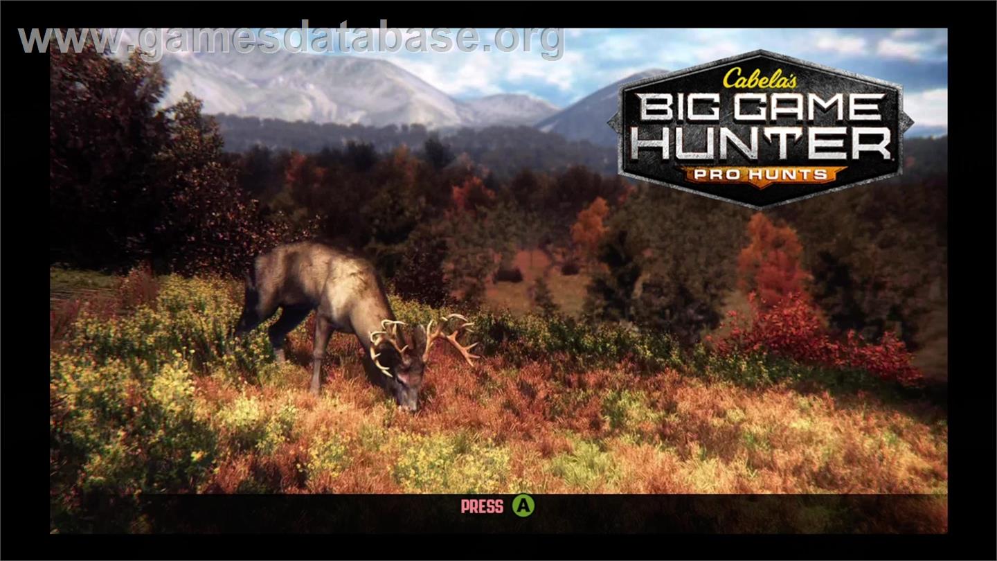 Cabela's Big Game Hunter - Pro Hunts - Microsoft Xbox 360 - Artwork - Title Screen