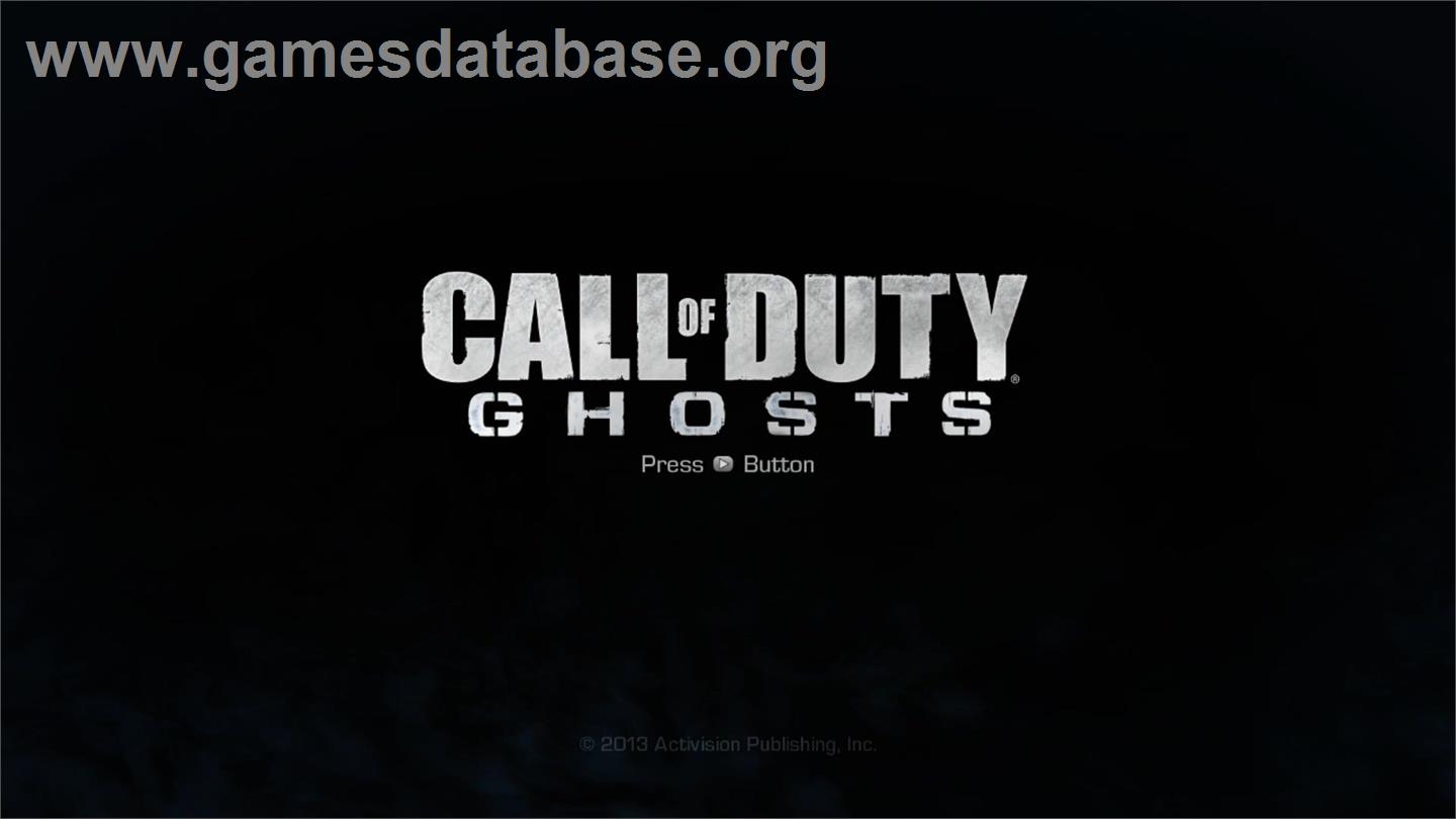 Call Of Duty - Ghosts - Microsoft Xbox 360 - Artwork - Title Screen