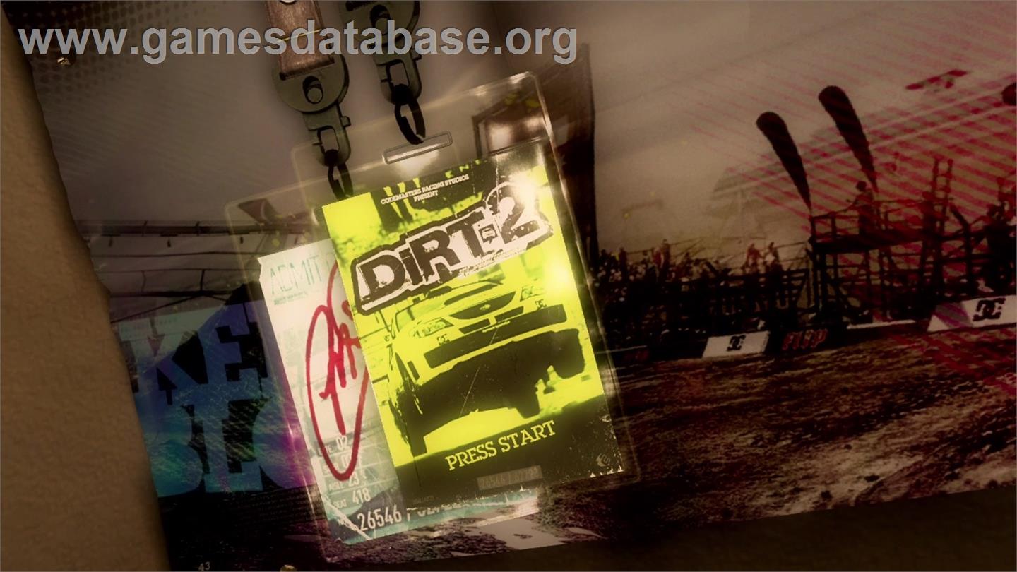 Colin Mcrae - Dirt 2 - Microsoft Xbox 360 - Artwork - Title Screen