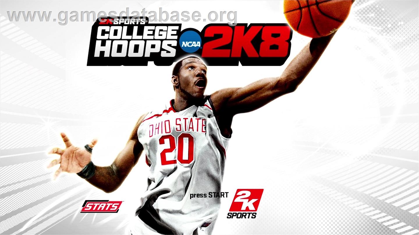 College Hoops 2K8 - Microsoft Xbox 360 - Artwork - Title Screen