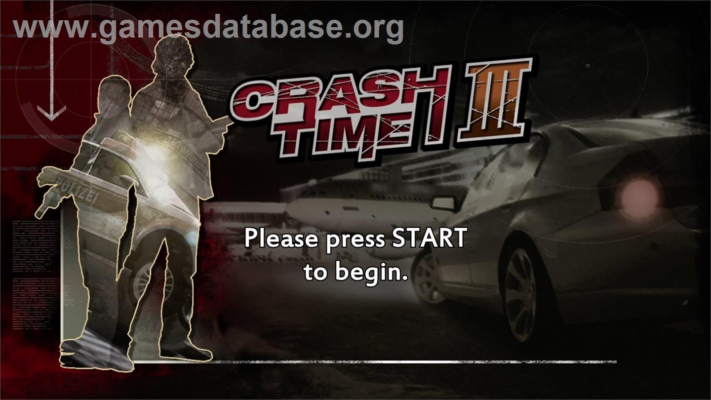 Crash Time 3 - Microsoft Xbox 360 - Artwork - Title Screen