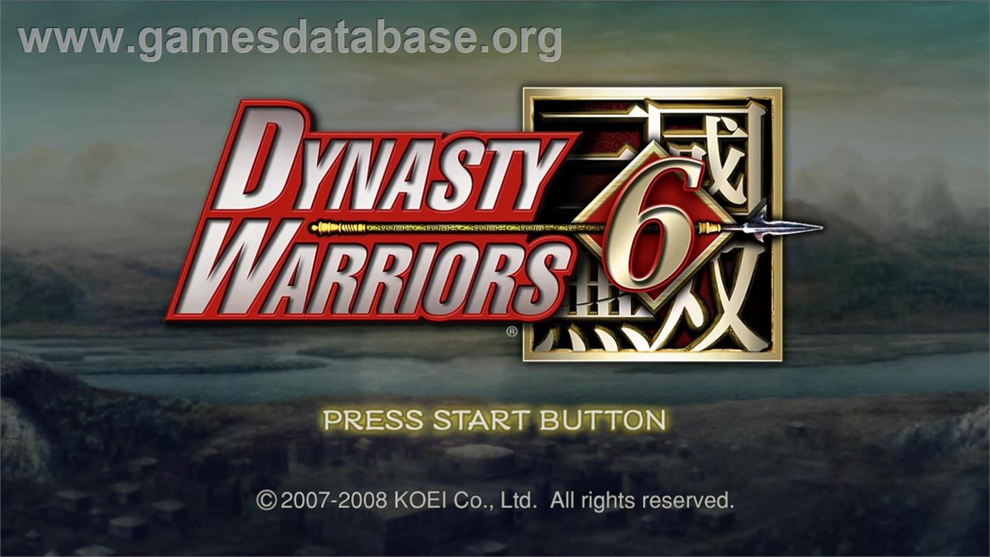 DYNASTY WARRIORS 6 - Microsoft Xbox 360 - Artwork - Title Screen