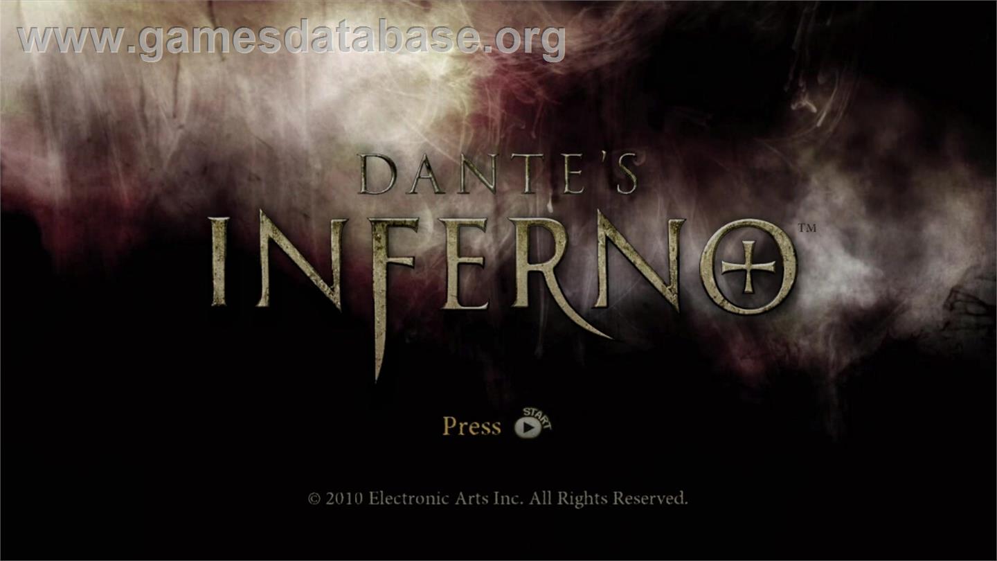 Dante's Inferno - Microsoft Xbox 360 - Artwork - Title Screen
