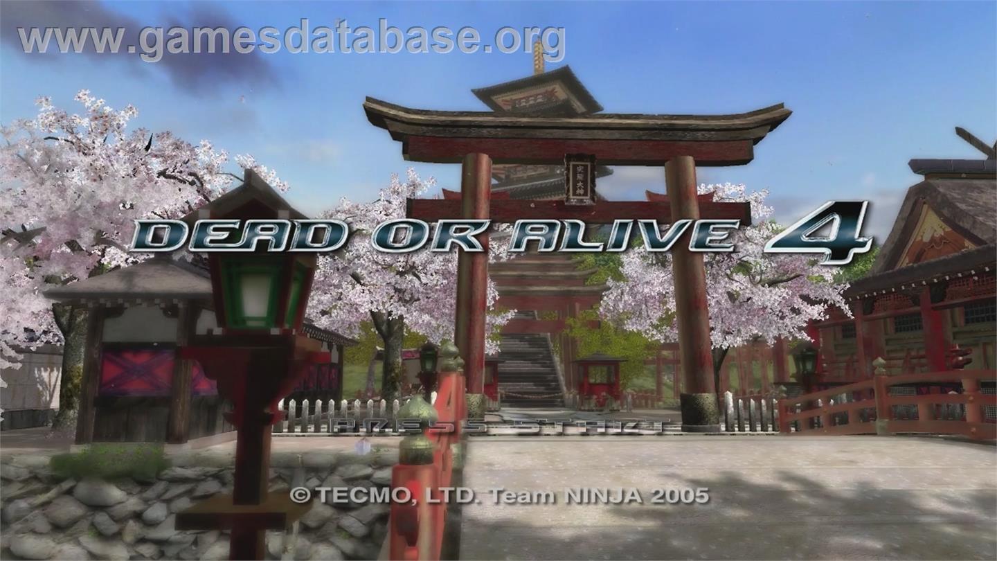 Dead Or Alive 4 - Microsoft Xbox 360 - Artwork - Title Screen