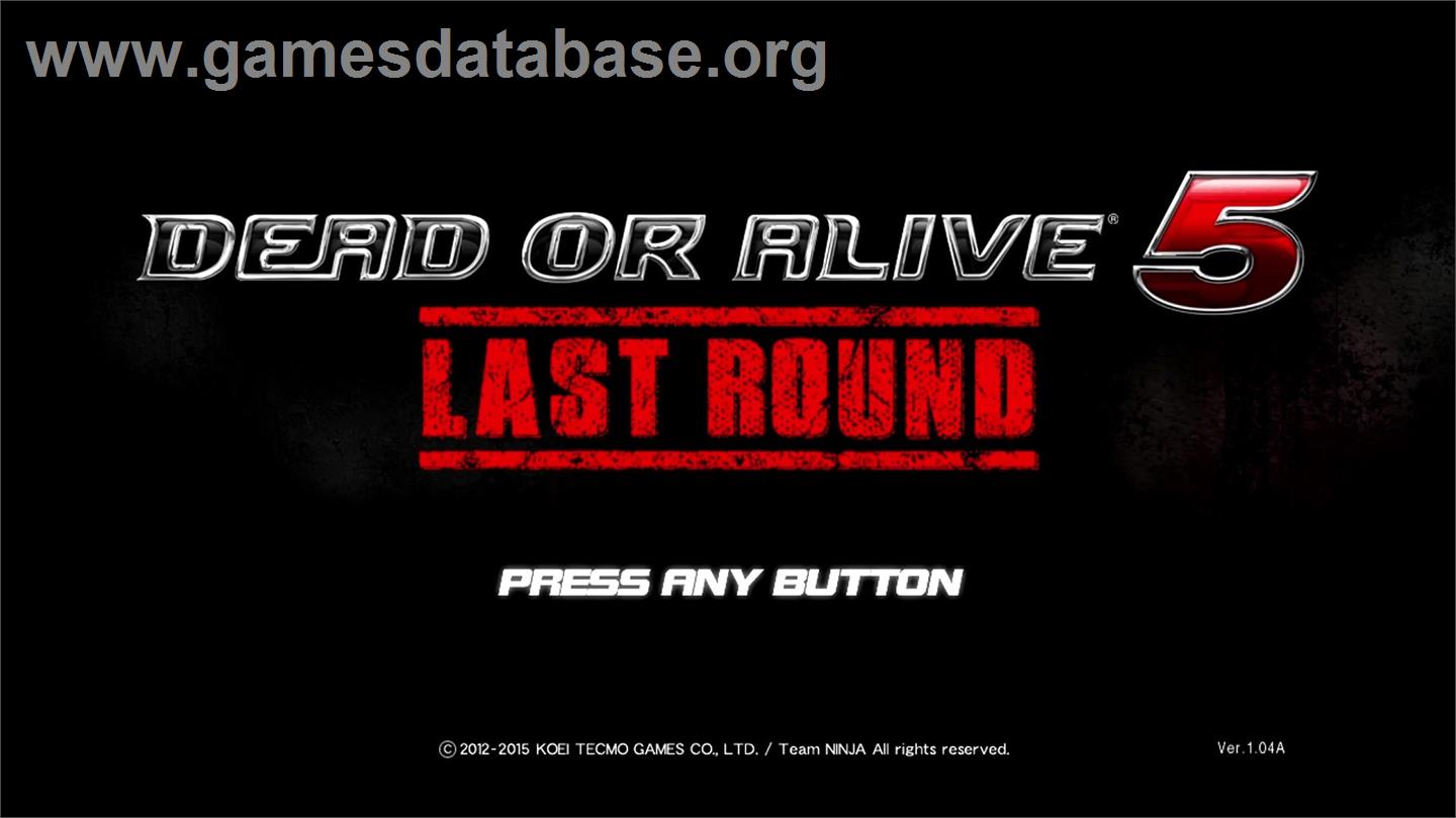 Dead Or Alive 5 Ultimate - Microsoft Xbox 360 - Artwork - Title Screen
