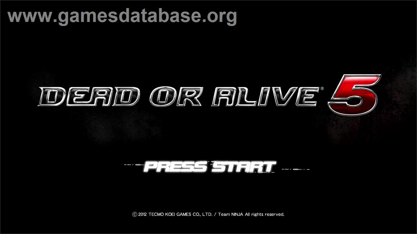 Dead or Alive 5 - Microsoft Xbox 360 - Artwork - Title Screen