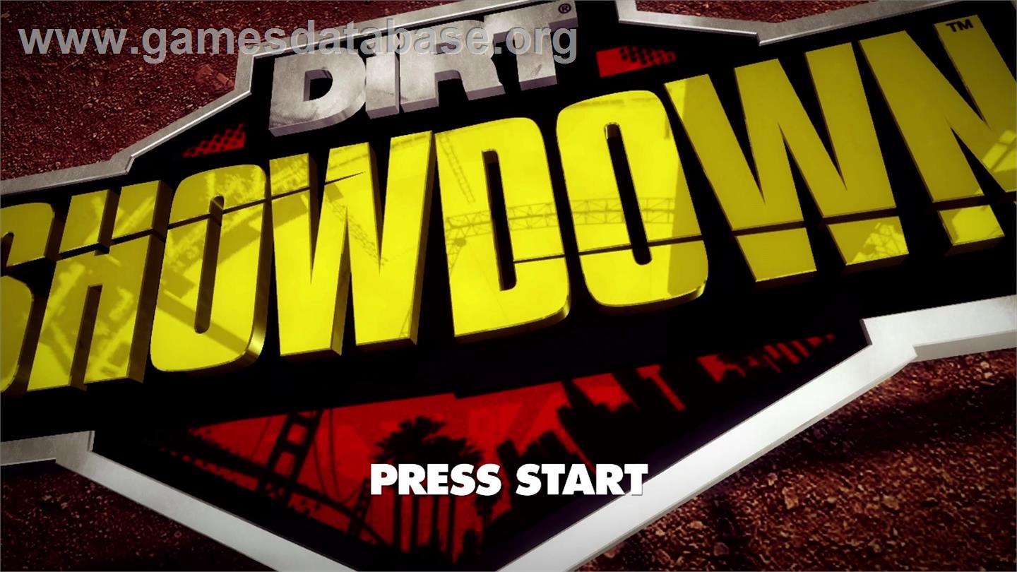 DiRT Showdown - Microsoft Xbox 360 - Artwork - Title Screen