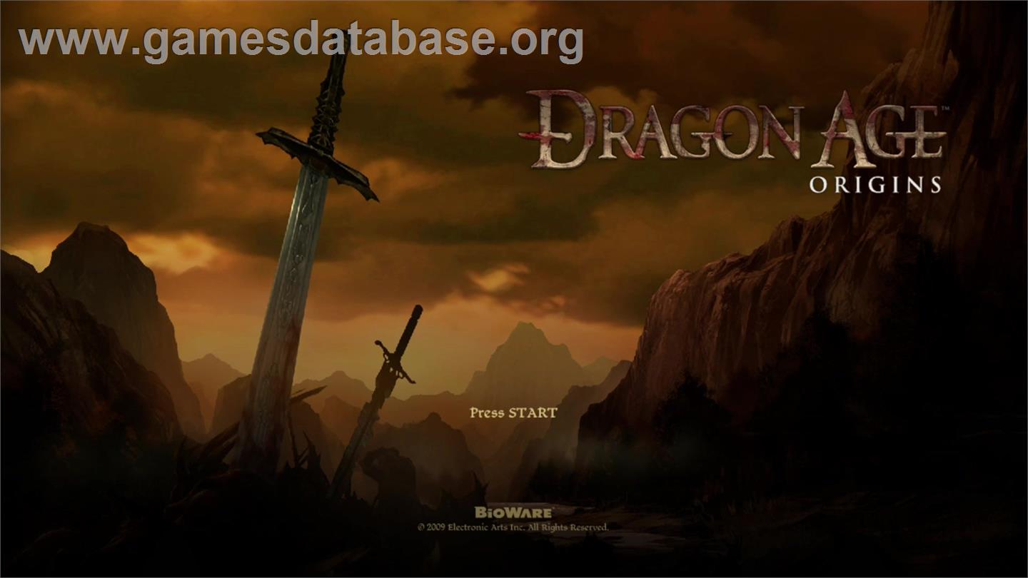 Dragon Age: Origins - Microsoft Xbox 360 - Artwork - Title Screen