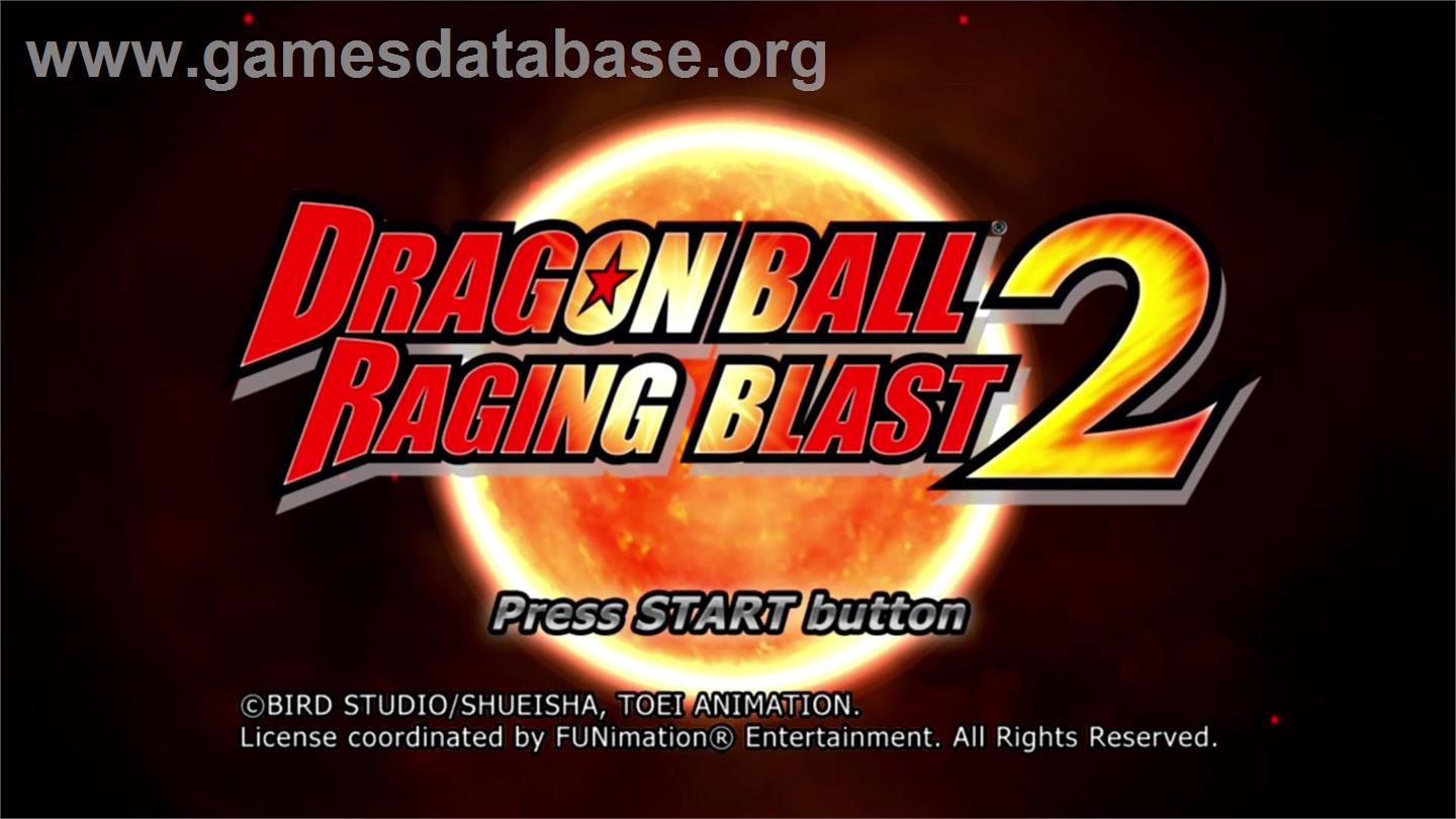 Dragon Ball Raging Blast 2 - Microsoft Xbox 360 - Artwork - Title Screen