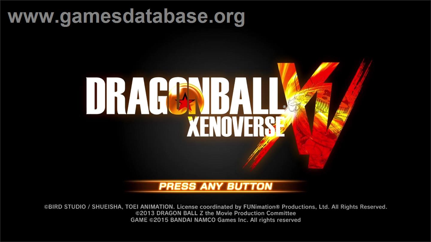 Dragon Ball Xenoverse - Microsoft Xbox 360 - Artwork - Title Screen