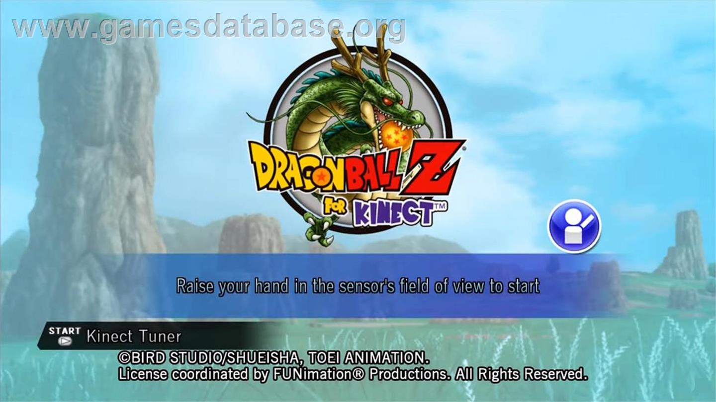 Dragon Ball Z For Kinect - Microsoft Xbox 360 - Artwork - Title Screen