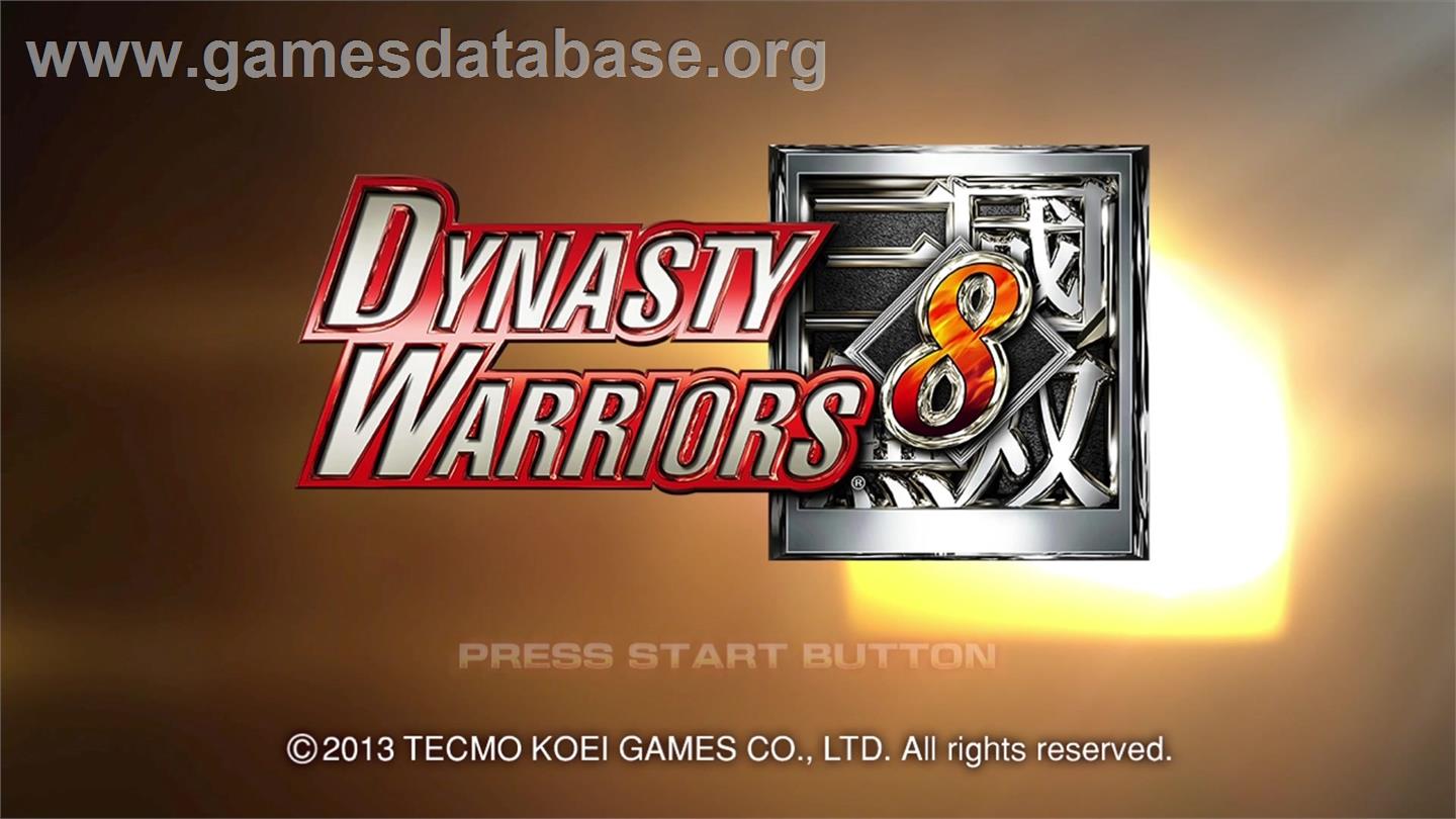Dynasty Warriors 8 - Microsoft Xbox 360 - Artwork - Title Screen