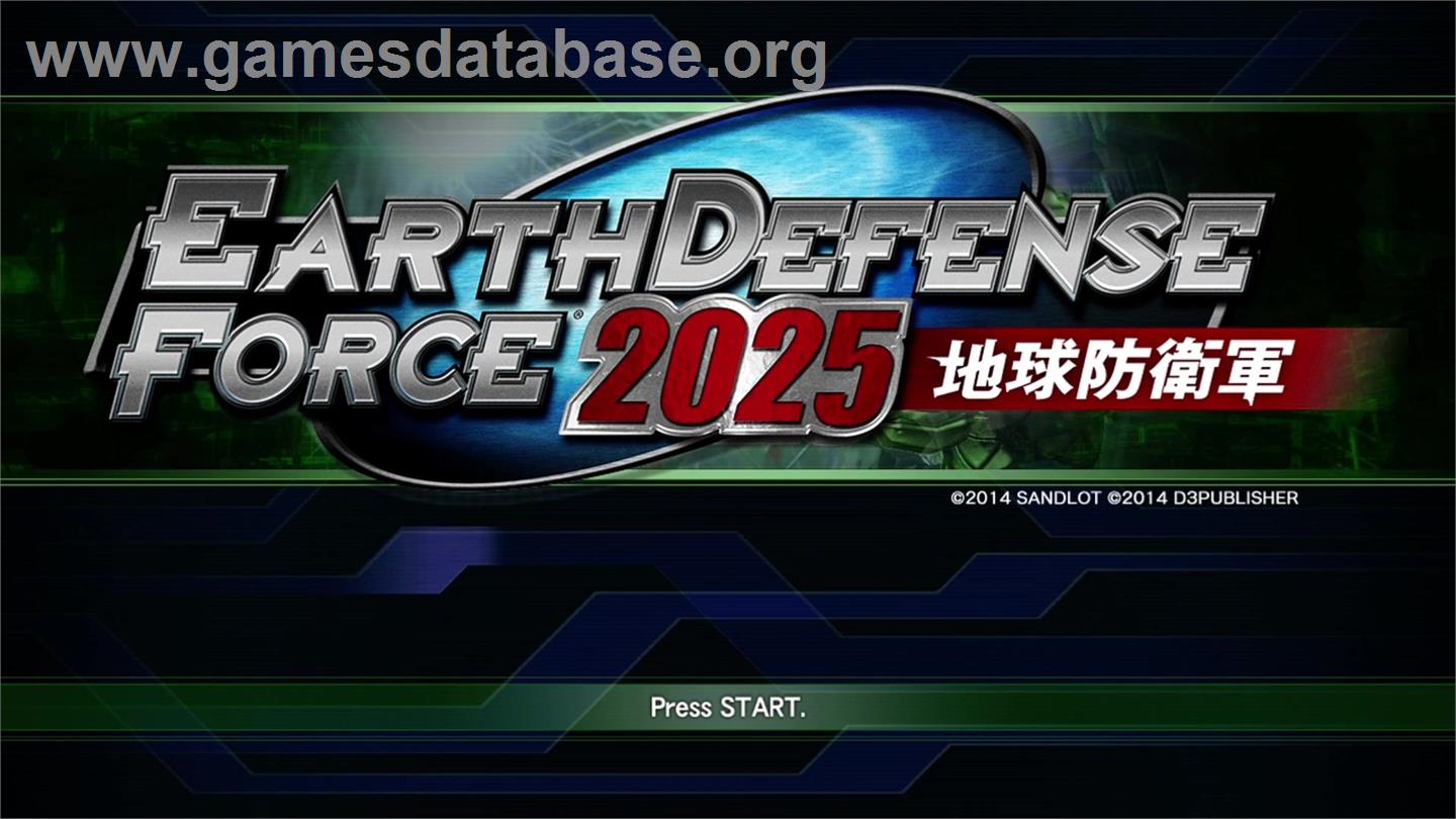 Earth Defense Force 2025 - Microsoft Xbox 360 - Artwork - Title Screen