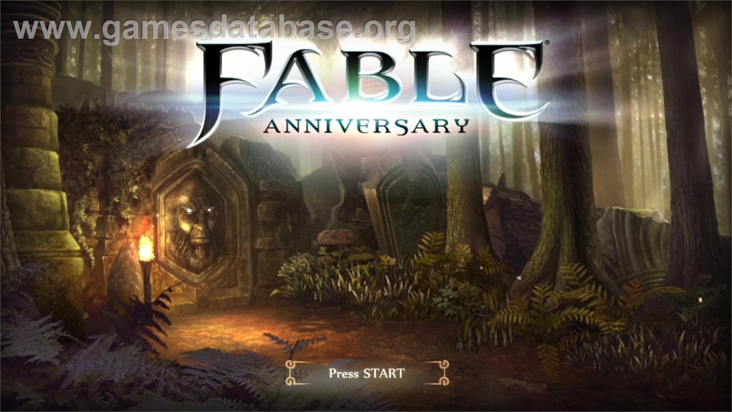 Fable Anniversary - Microsoft Xbox 360 - Artwork - Title Screen
