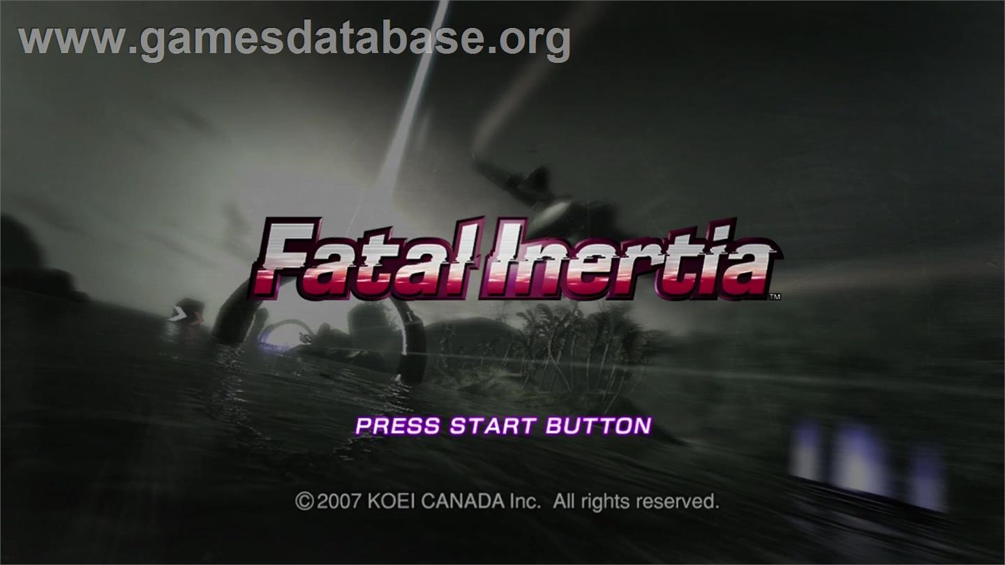Fatal Inertia - Microsoft Xbox 360 - Artwork - Title Screen