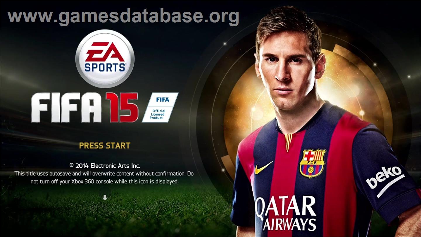 Fifa 15 - Microsoft Xbox 360 - Artwork - Title Screen