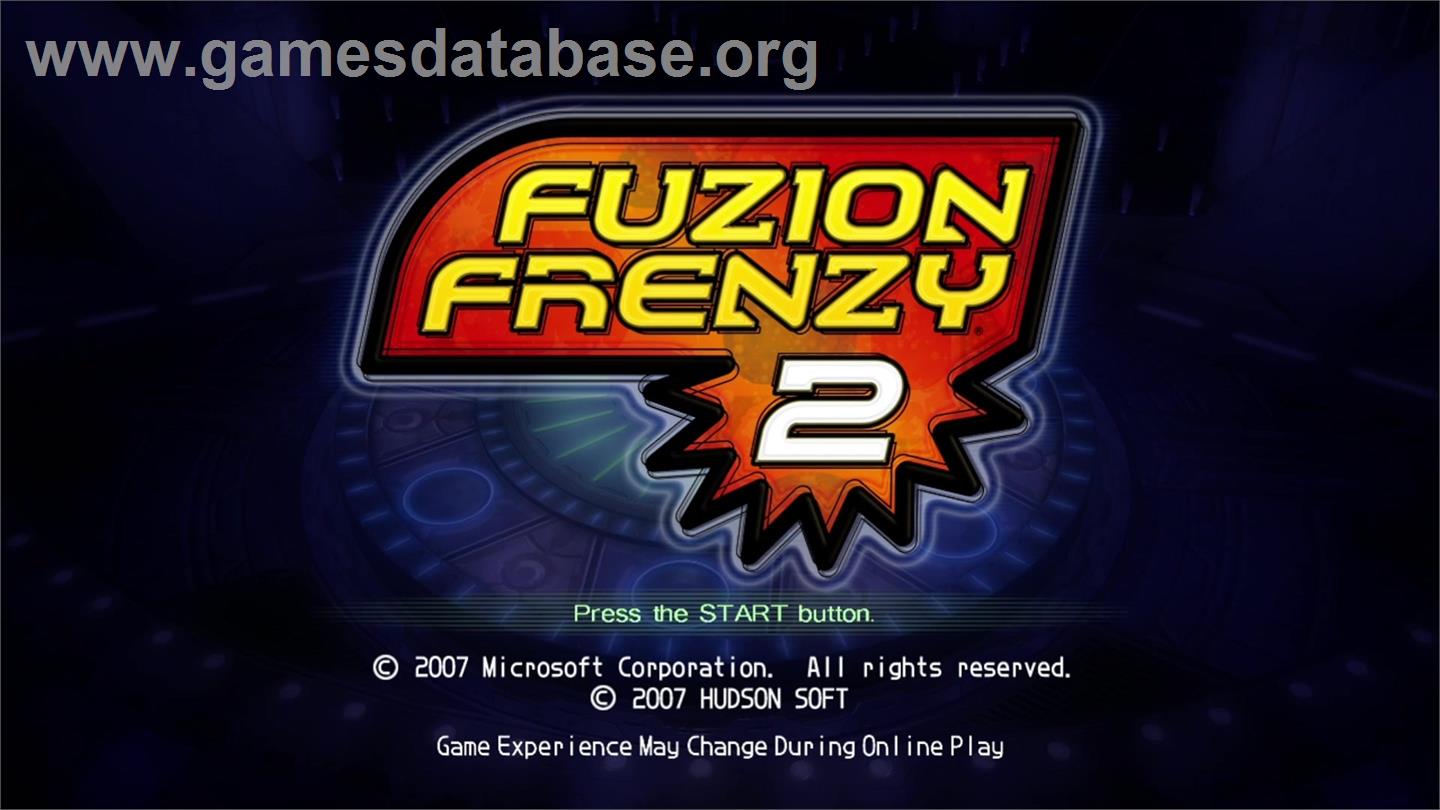 Fuzion Frenzy 2 - Microsoft Xbox 360 - Artwork - Title Screen
