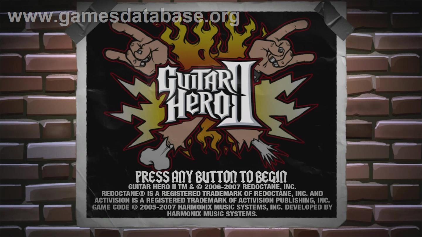 Guitar Hero 2 - Microsoft Xbox 360 - Artwork - Title Screen