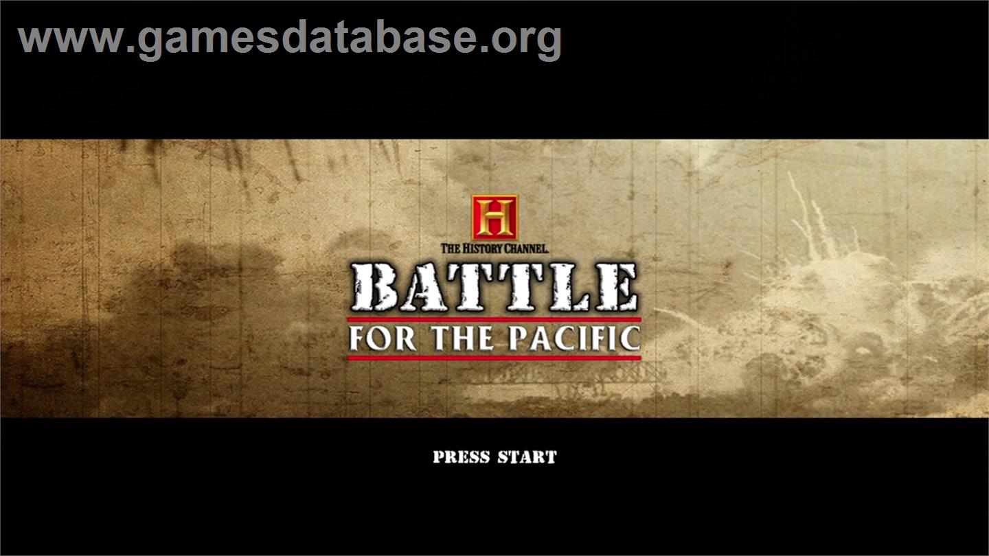 History Channel - Battle For The Pacific - Microsoft Xbox 360 - Artwork - Title Screen