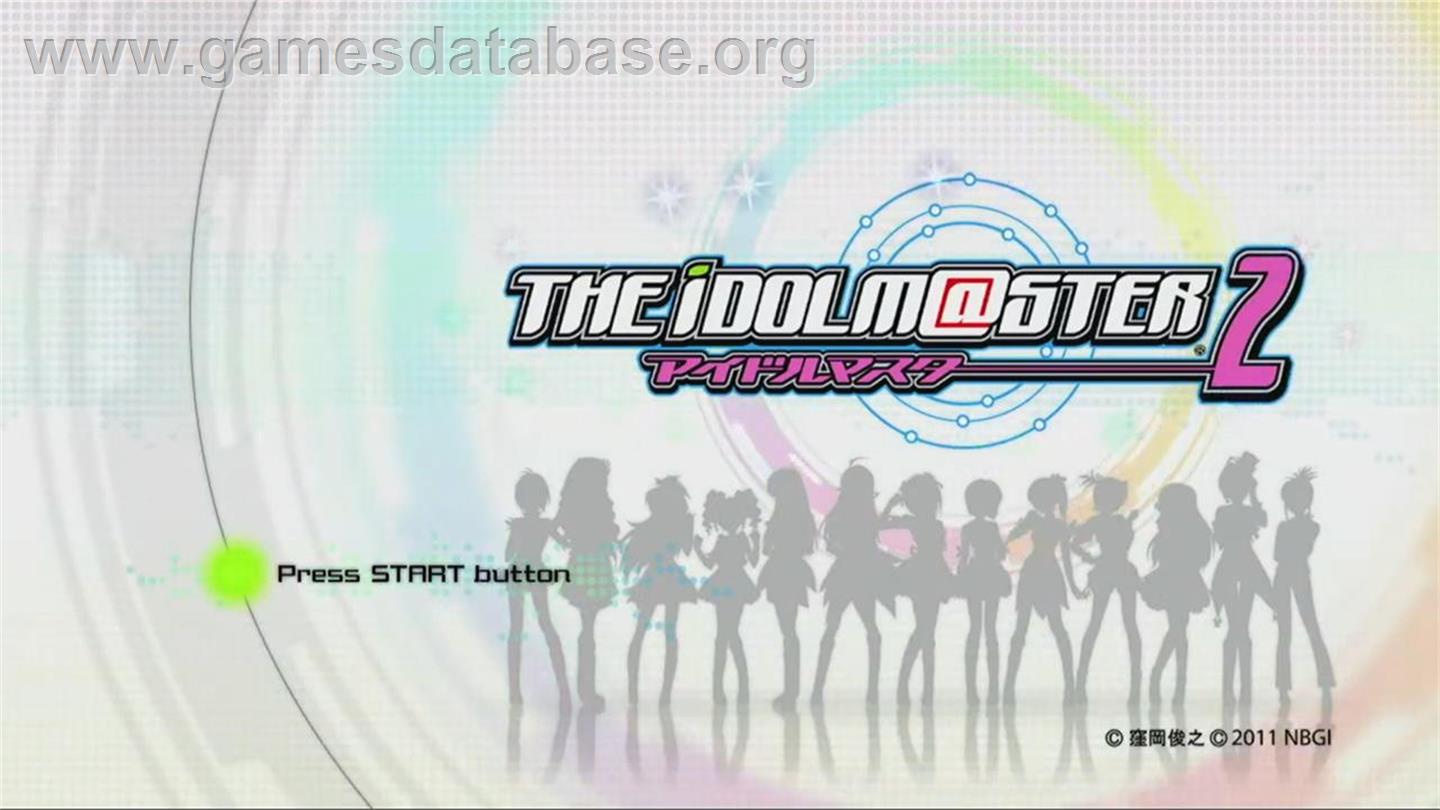 Idolm@ster 2, The - Microsoft Xbox 360 - Artwork - Title Screen
